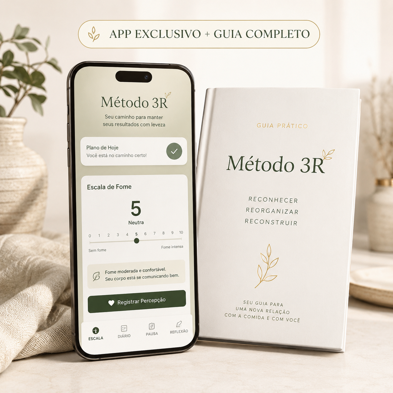 Mockup do app Confiança Blindada com as ferramentas e o guia prático